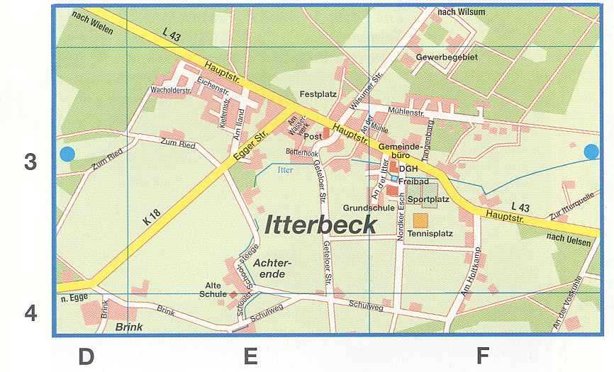 Ortsplan Itterbeck